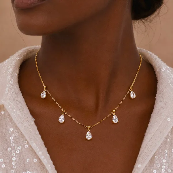Gold_Micro-Plated_Copper_Cz_Ad_Stone_Teardrop_Drop_Necklace_Chain