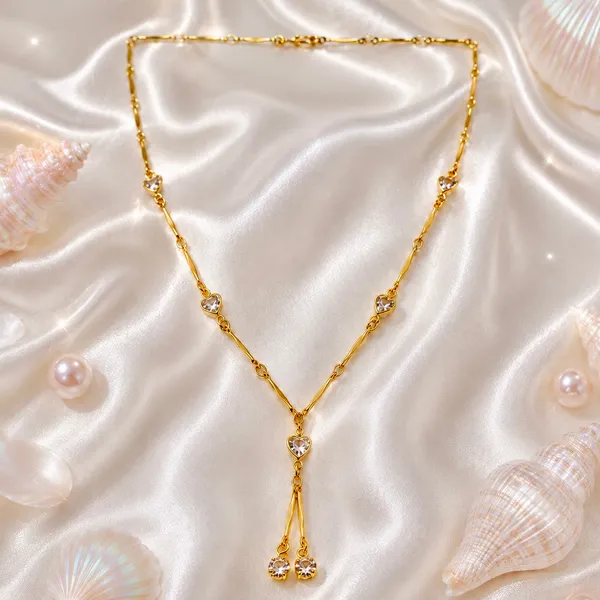 Gold_Micro_Plated_Cz_Ad_Heart_Drop_Necklace_For_Women