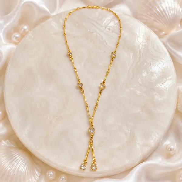 Gold_Micro_Plated_Cz_Ad_Heart_Drop_Necklace_For_Women