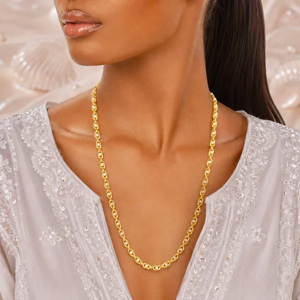 Gold_Micro_Plated_Pearl_Floral_Link_Neck_Chain_For_Women