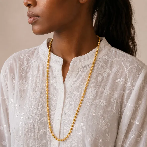 Gold_Micro_Plated_Embossed_Ball_Bead_Neck_Chain_For_Women
