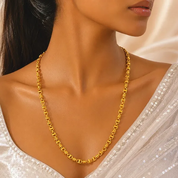 Gold_Micro_Plated_Copper_Anchor_Bar_Link_Neck_Chain_For_Women