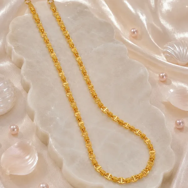 Gold_Micro_Plated_Copper_Anchor_Bar_Link_Neck_Chain_For_Women