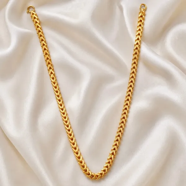 Gold_Micro_Plated_Interlocking_Floral_Link_Neck_Chain_For_Women