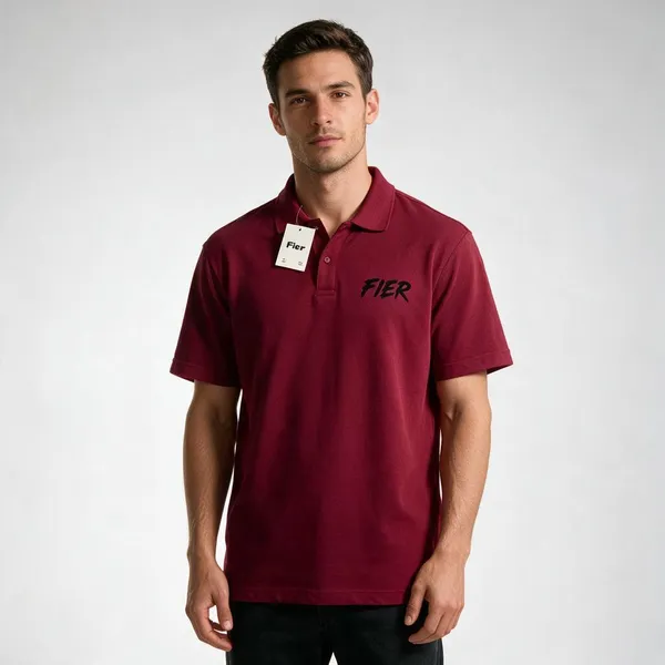 Maroon_Polyester-Cotton_Regular_Fit_Polo_T-Shirt_For_Men