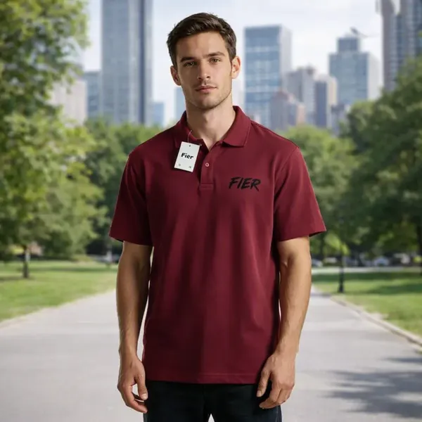 Maroon_Polyester-Cotton_Regular_Fit_Polo_T-Shirt_For_Men
