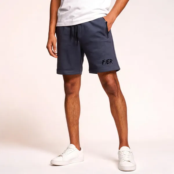 Grey_Terry_Drawstring_Regular_Fit_Shorts_For_Men