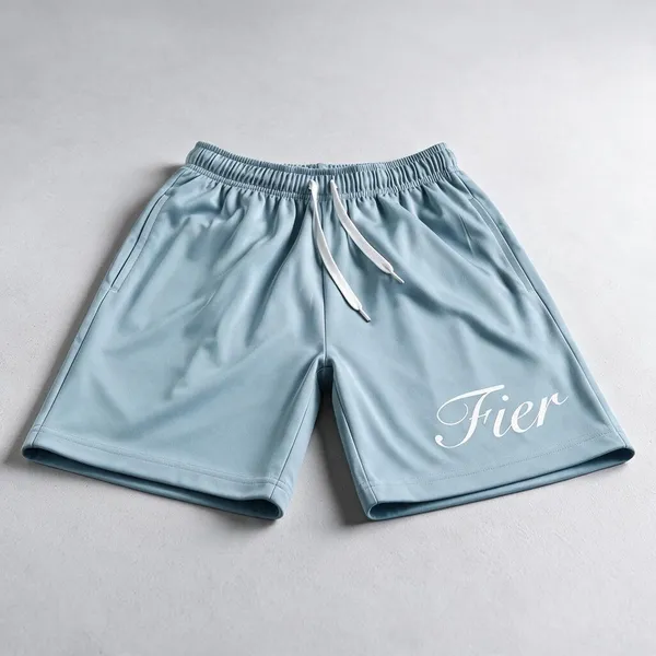 Teal_Terry_Drawstring_Sports_Dry_Fit_Shorts_For_Men