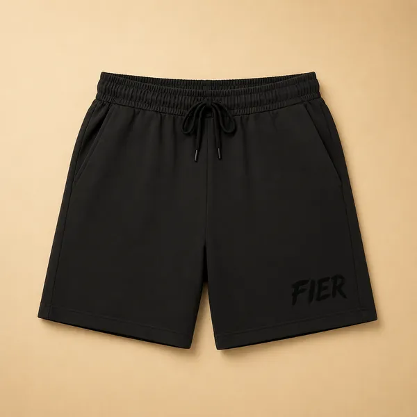 Dark_Grey_Terry_Drawstring_Sports_Shorts_For_Men
