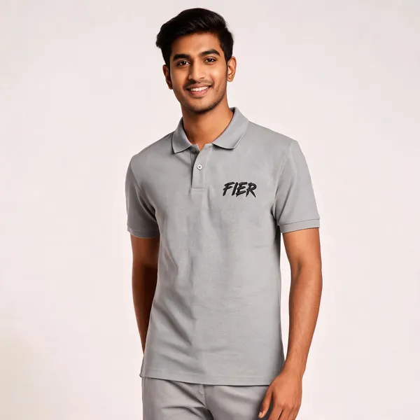 Grey_Polyester-Cotton_Regular_Fit_Polo_T-Shirt_For_Men