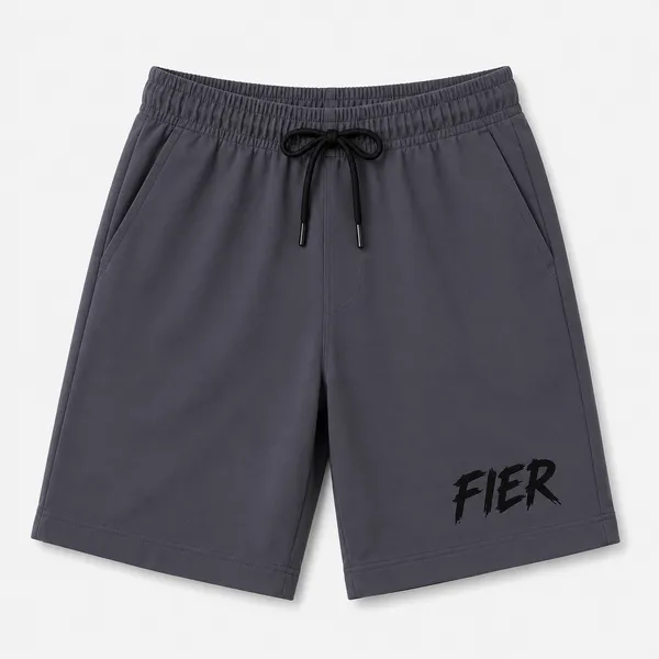 Grey_Terry_Drawstring_Regular_Fit_Shorts_For_Men