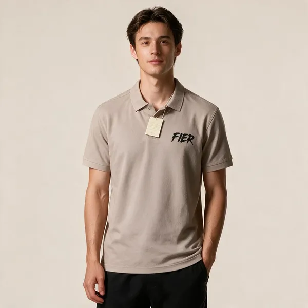Beige_Polyester-Cotton_Regular_Fit_Polo_T-Shirt_For_Men