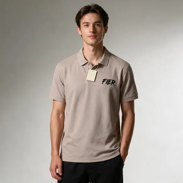 Beige_Polyester-Cotton_Regular_Fit_Polo_T-Shirt_For_Men