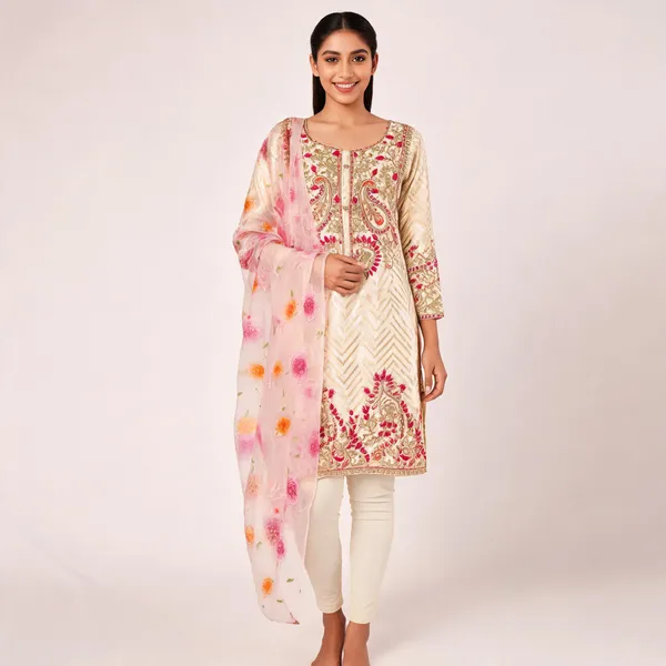 Cream_Pink_Banarasi_Jacquard_Embroidered_Unstitched_Suit_For_Women