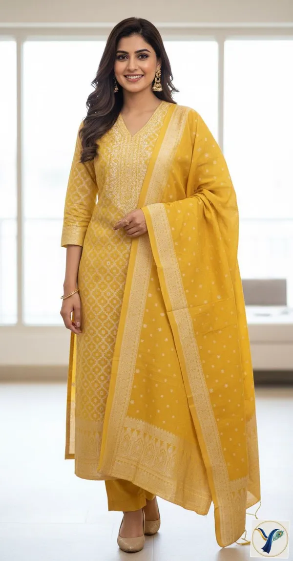 Yellow_Jacquard_Printed_Straight_Kurta_Palazzo_Set_For_Women