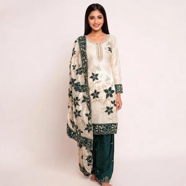 Cream_Green_Silk_Blend_Embroidered_Unstitched_Suit_With_Dupatta_For_Women