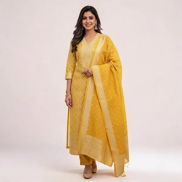 Yellow_Jacquard_Printed_Straight_Kurta_Palazzo_Set_For_Women