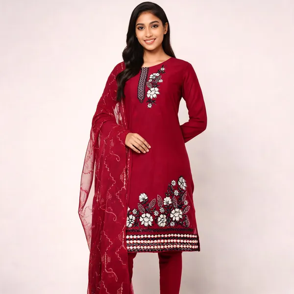 Maroon_Georgette_Floral_Embroidered_Unstitched_Suit_For_Women