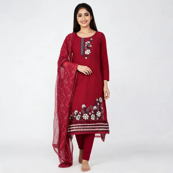 Maroon_Georgette_Floral_Embroidered_Unstitched_Suit_For_Women