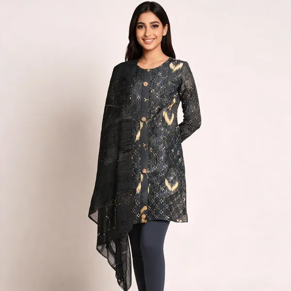 Black_Georgette_Sequin_Embroidered_Unstitched_Suit_For_Women