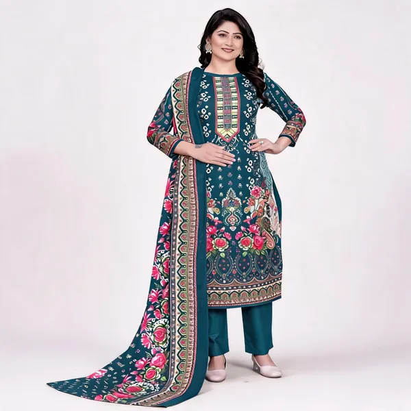 Teal_Cotton_Printed_Straight_Unstitched_Suit_With_Dupatta_For_Women