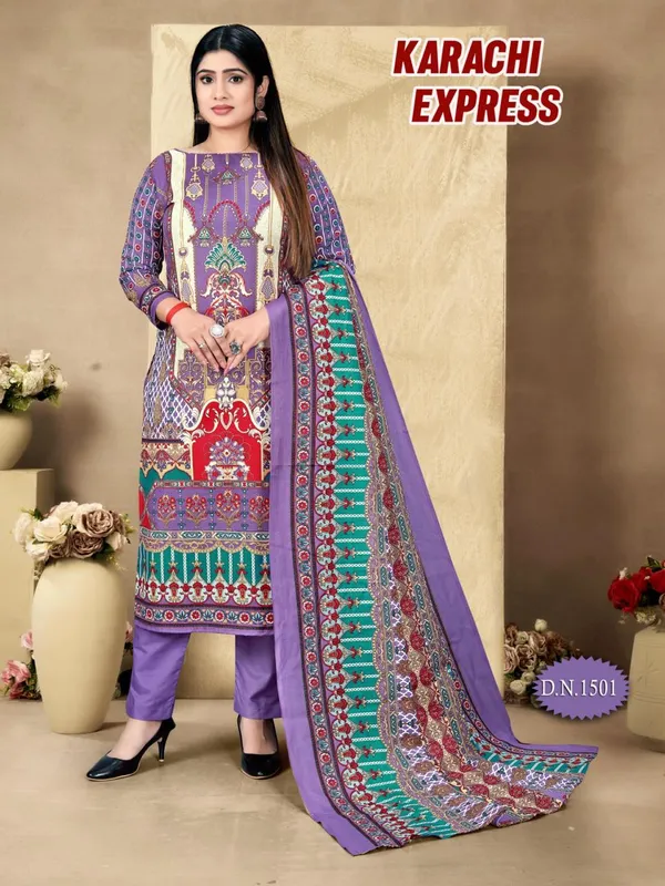 Purple_Cotton_Ethnic_Print_Unstitched_Suit_With_Dupatta_For_Women