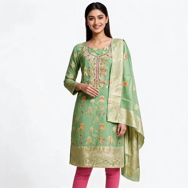 Green_Silk_Zari_Floral_Embroidered_Unstitched_Suit_For_Women