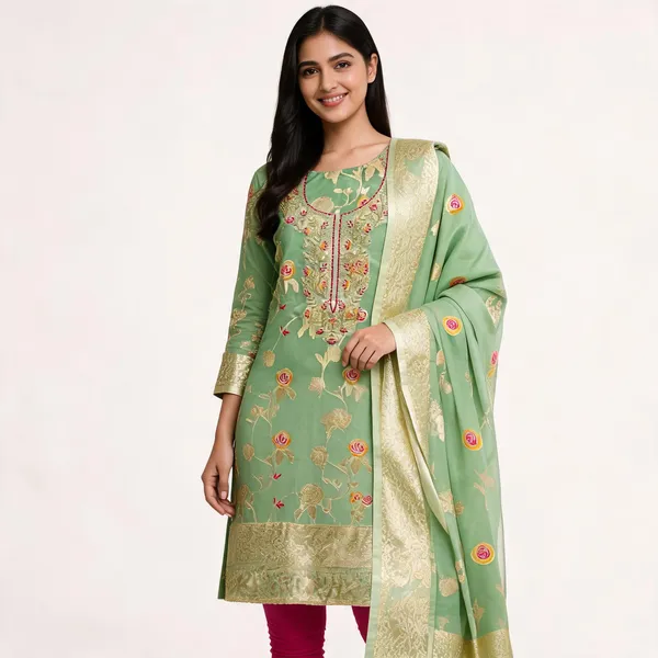 Green_Silk_Zari_Floral_Embroidered_Unstitched_Suit_For_Women