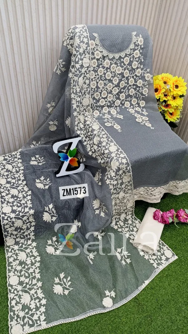 Grey_Kota_Embroidered_Unstitched_Kurta_Fabric_For_Women