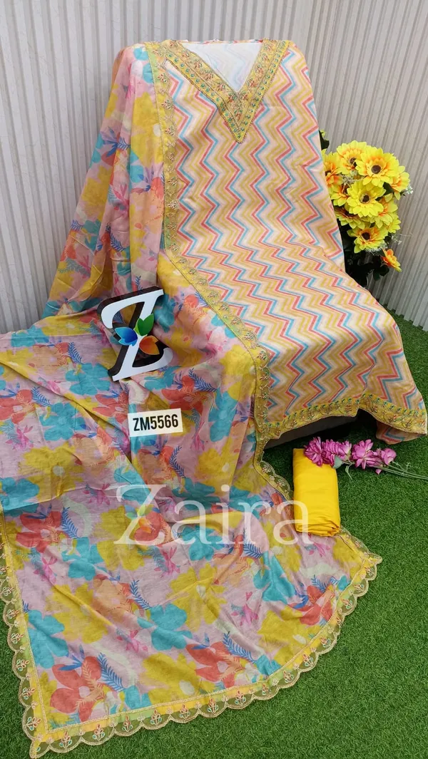 Yellow_Modal_Muslin_Printed_Unstitched_Suit_Fabric_For_Women