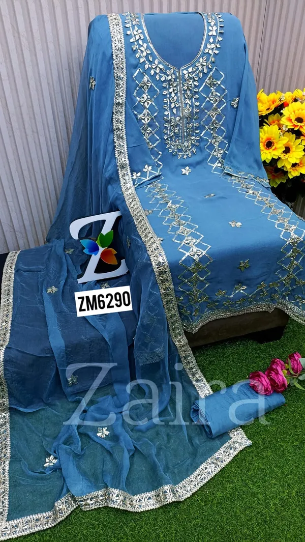 Blue_Georgette_Embroidered_Unstitched_Kurta_Fabric_For_Women