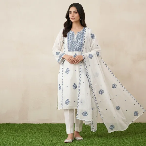 White_Cotton_Embroidered_Unstitched_Kurta_Fabric_For_Women