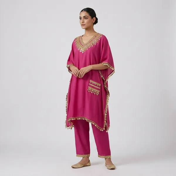 Majenta_Modal_Muslin_Embellished_Kaftan_Suit_For_Women