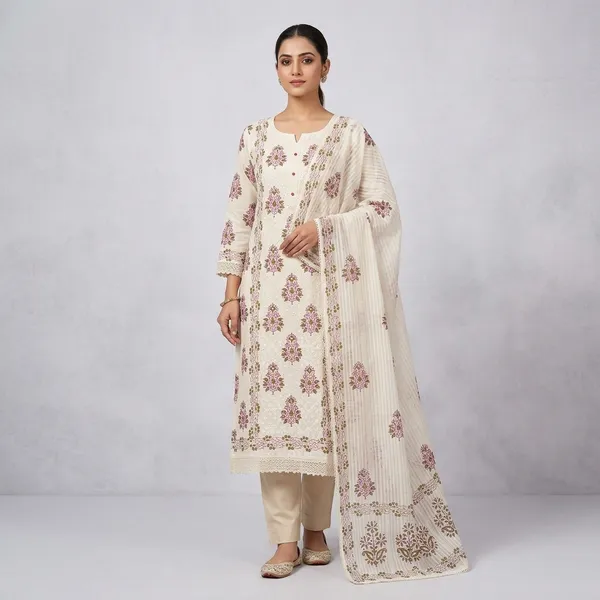 White_Cotton_Printed_Unstitched_Kurta_Fabric_For_Women