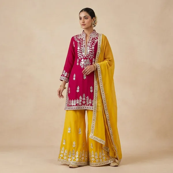 Red_Yellow_Georgette_Embroidered_Semi_Stitched_Kurta_Fabric_For_Women