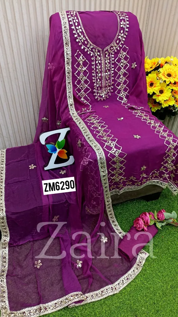Purple_Georgette_Embroidered_Unstitched_Kurta_Fabric_For_Women