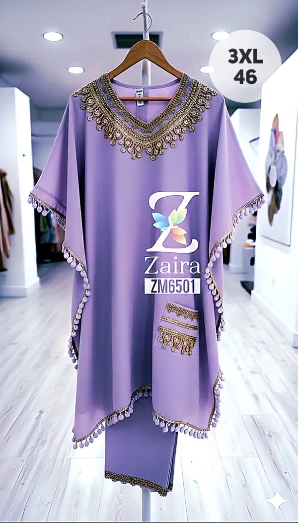Lavender_Modal_Muslin_Embroidered_Kaftan_Set_For_Women