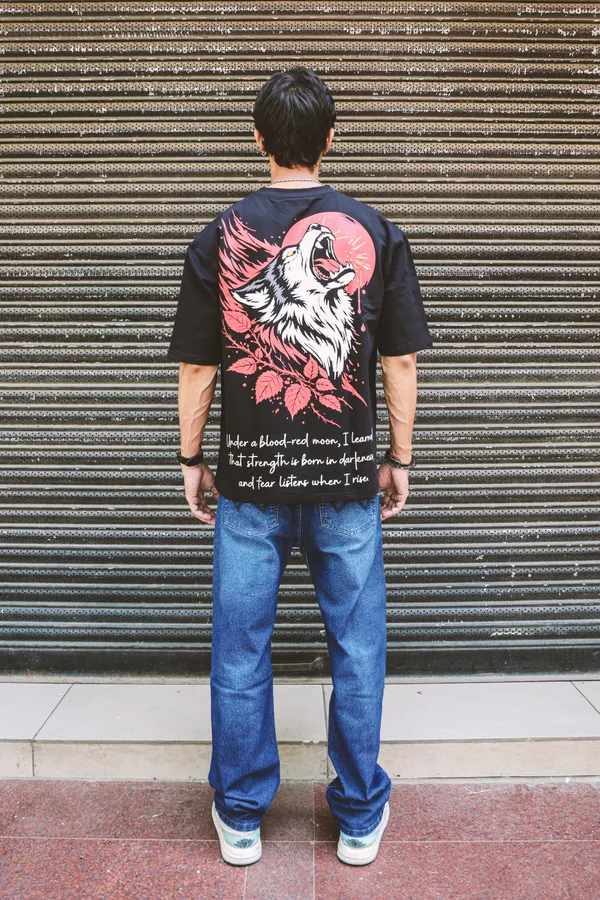 Black_Cotton_Oversized_Wolf_Print_T-Shirt_For_Unisex