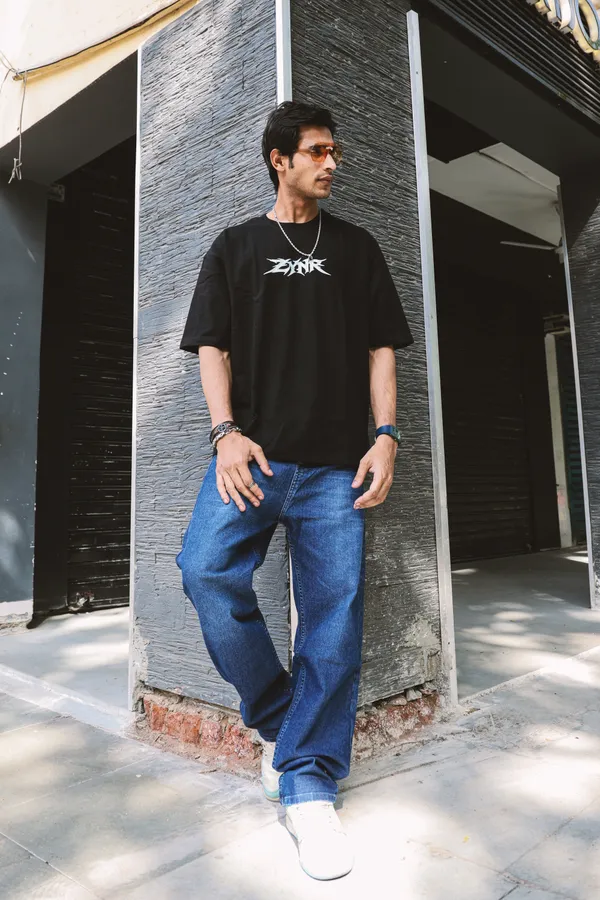 Black_Cotton_Oversized_Panther_Print_T-Shirt_For_Unisex