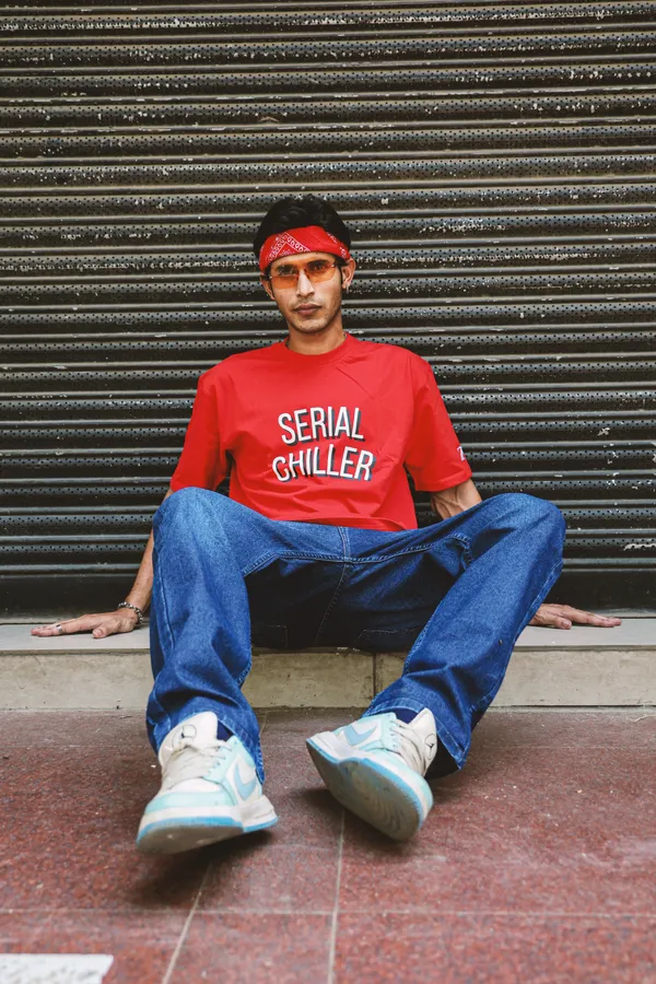 Red_Cotton_Oversized_Serial_Chiller_Print_T-Shirt_For_Unisex