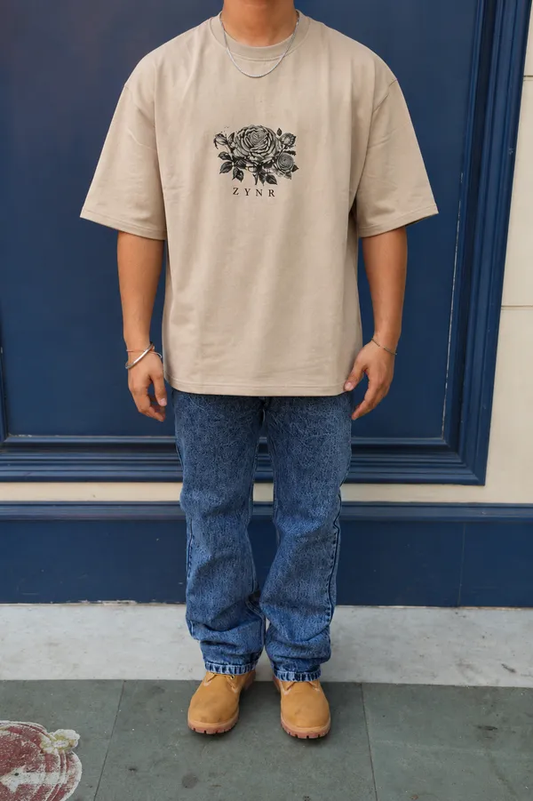Beige_Cotton_Oversized_Graphic_Print_T-Shirt_For_Unisex