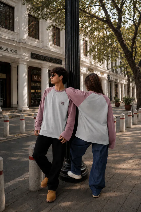 Grey_And_Mauve_Cotton_Raglan_Full_Sleeve_T-Shirt_For_Unisex