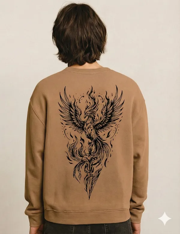 Beige_Cotton_Oversized_Phoenix_Print_Sweatshirt_For_Unisex