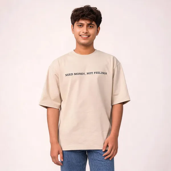 Beige_Cotton_Oversized_Printed_T-Shirt_For_Unisex