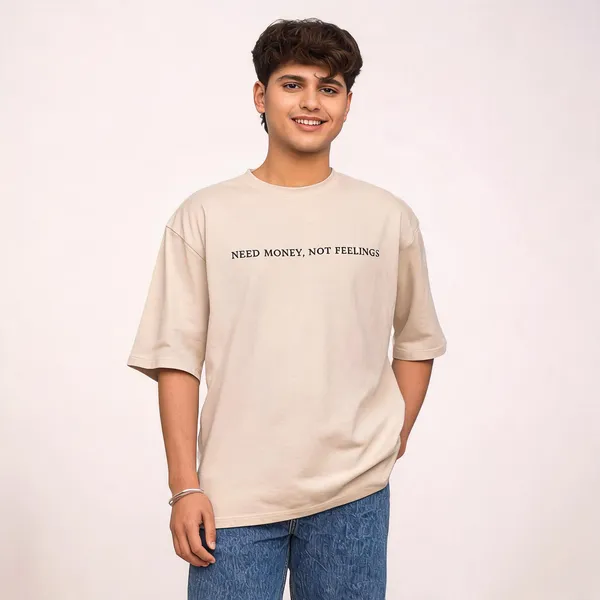 Beige_Cotton_Oversized_Printed_T-Shirt_For_Unisex