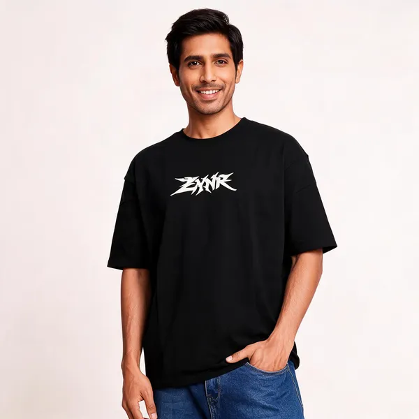 Black_Cotton_Oversized_Panther_Print_T-Shirt_For_Unisex