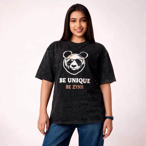 Black_Cotton_Oversized_Panda_Print_T-Shirt_For_Unisex
