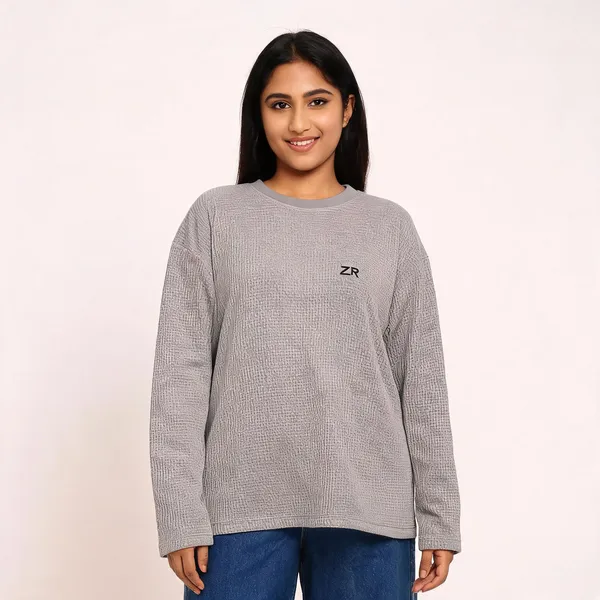 Grey_Corduroy_Oversized_Printed_Shirt_For_Unisex