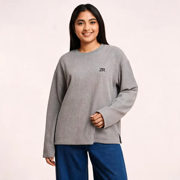 Grey_Corduroy_Oversized_Printed_Shirt_For_Unisex