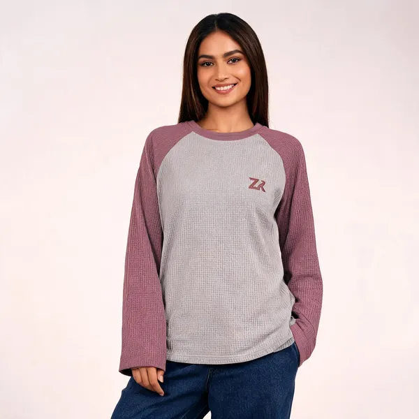 Grey_And_Mauve_Cotton_Raglan_Full_Sleeve_T-Shirt_For_Unisex